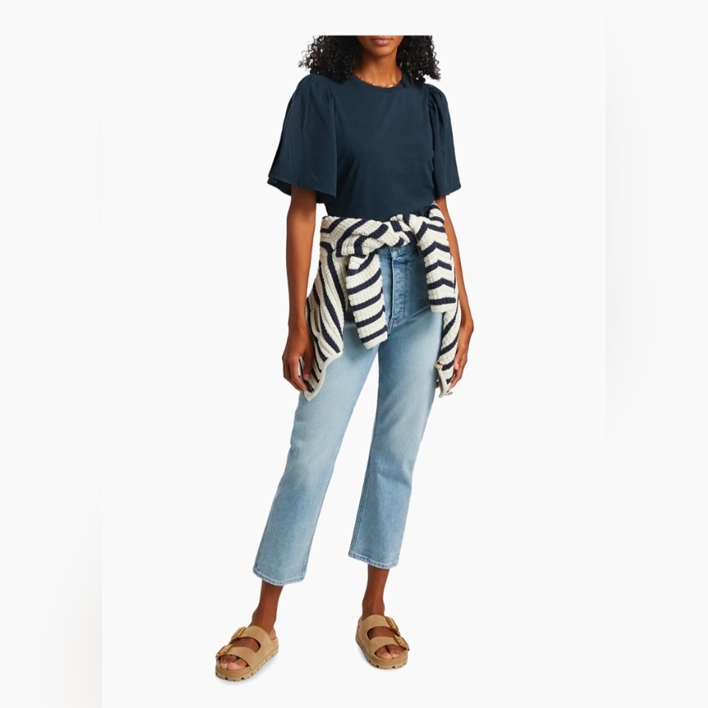 🆕 PAIGE Billy CROPPED High Waisted JEANS Sz 32